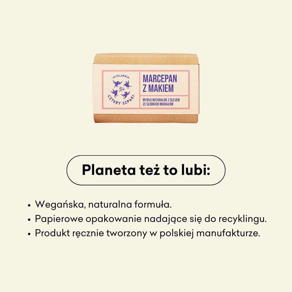 Marcepan z Makiem - naturalne mydło w kostce