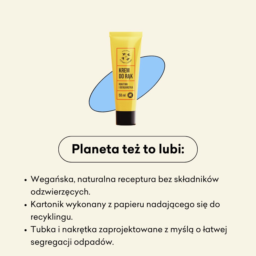 Rokitnik i Bergamotka - krem do rąk, naturalna, wegańska receptura.