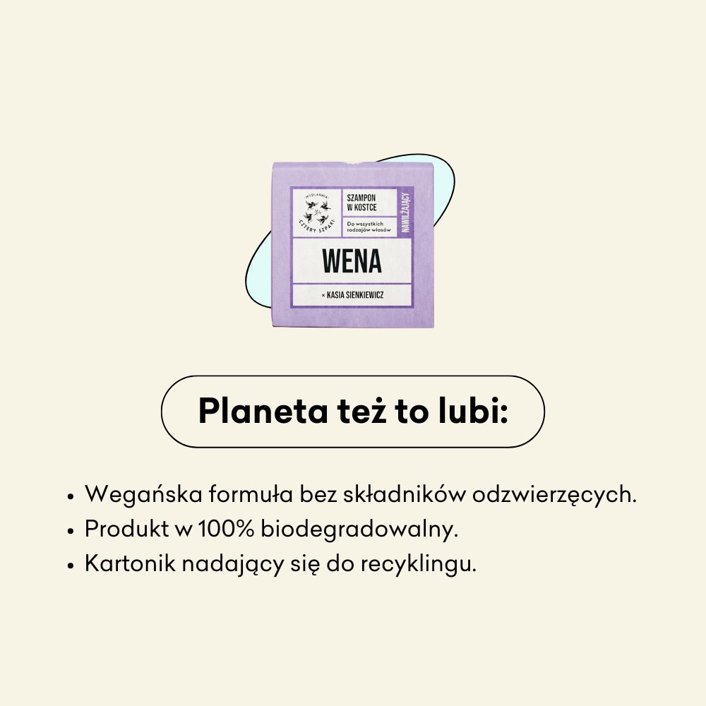 Nawilżający szampon w kostce WENA x Kasia Sienkiewicz wegańska, naturalna formuła.