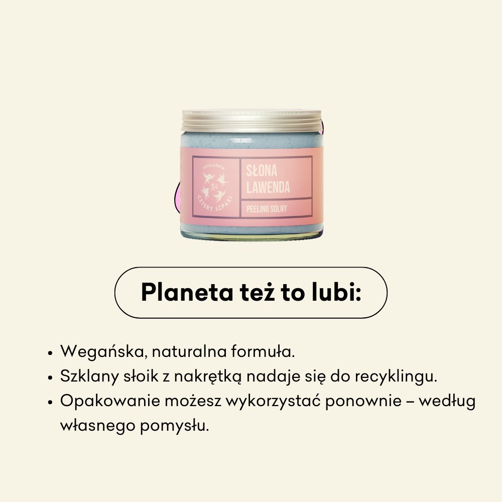 Słona Lawenda - peeling solny wegańska, naturalna formuła.