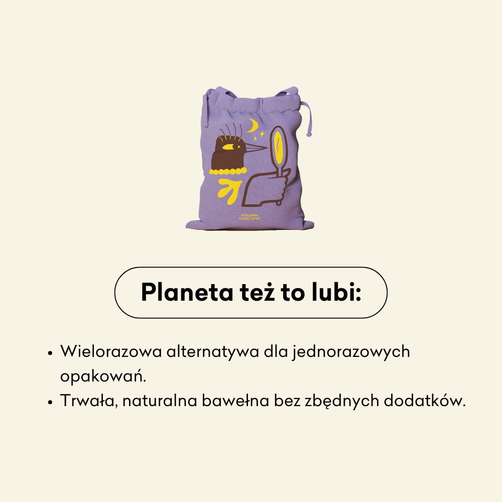 Bawełniany woreczek to wielorazowa alternatywa dla jednorazowych opakowań. 