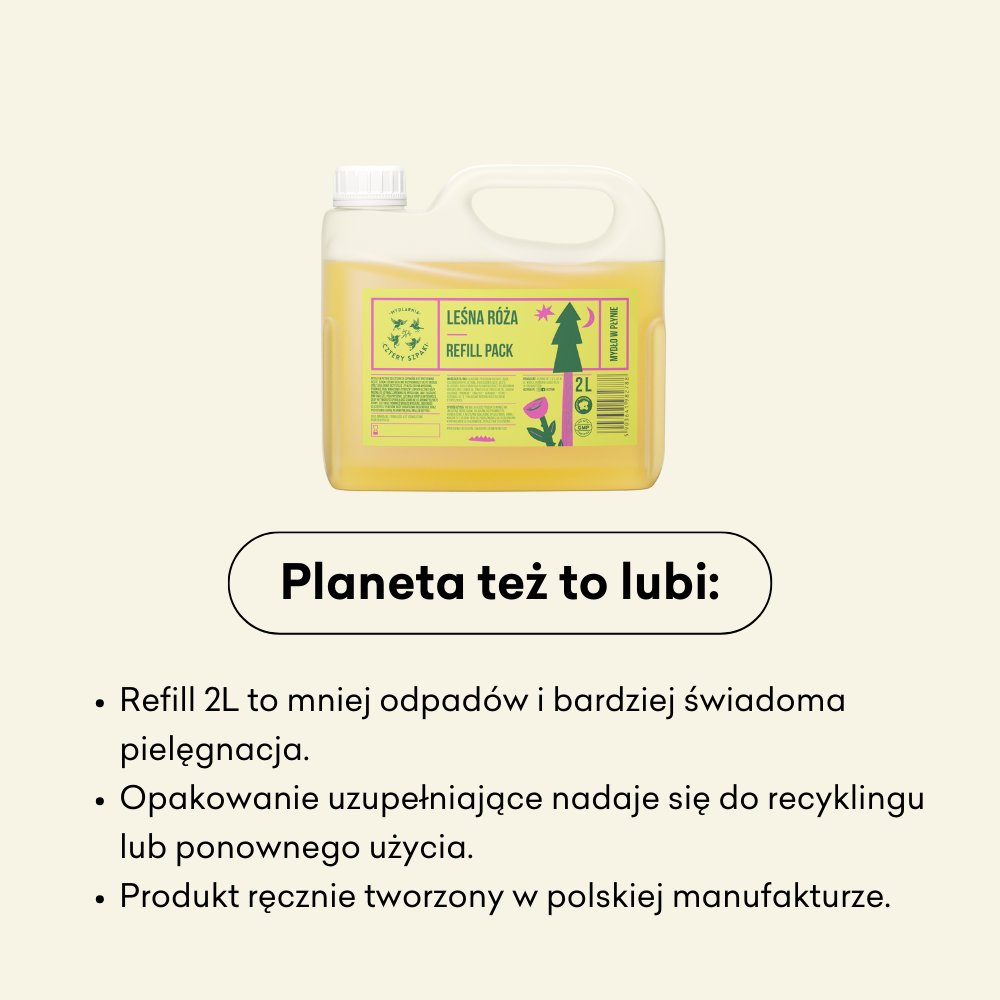 Leśna Róża - Refill Pack - naturalne mydło w płynie 