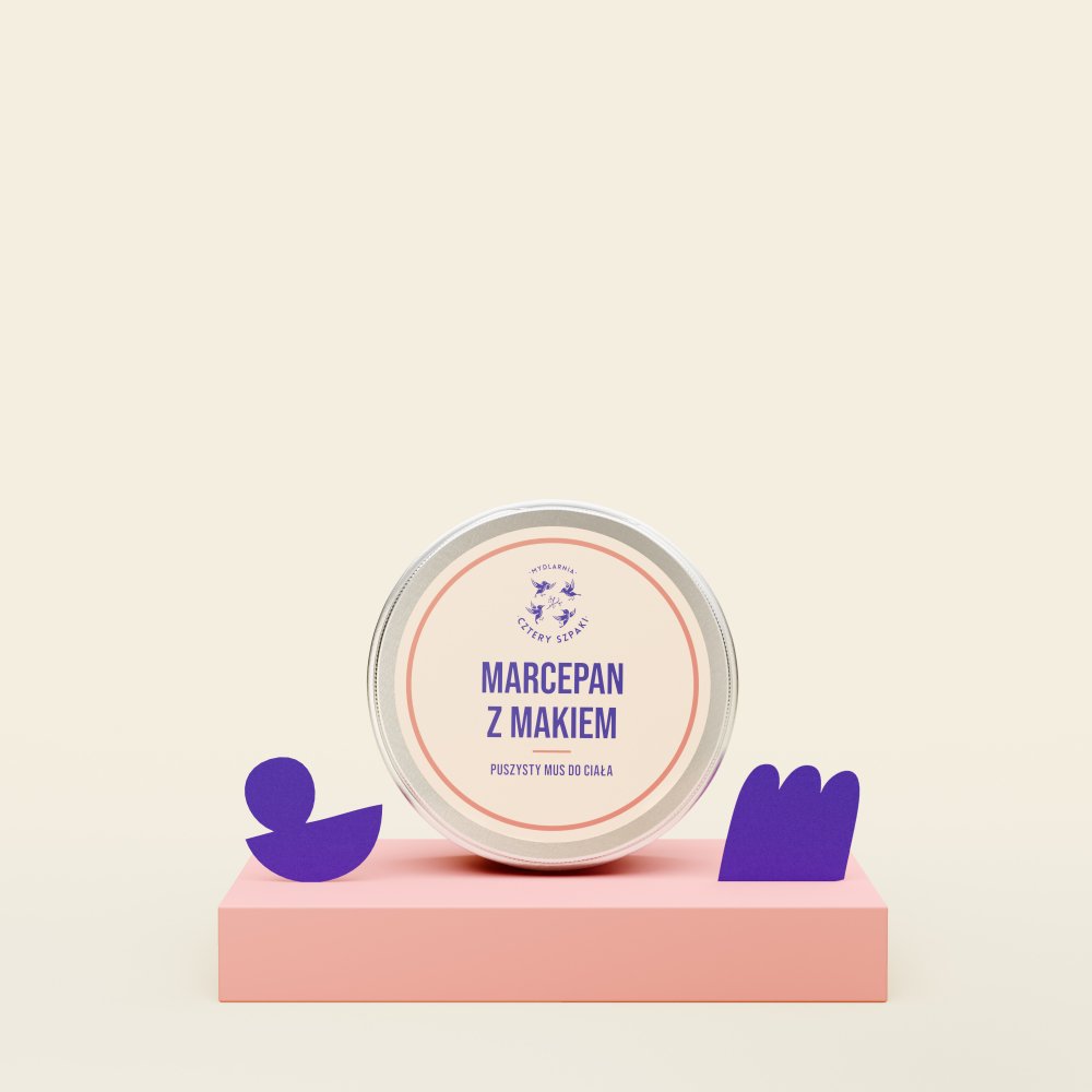 Puszysty mus do ciała Marcepan z Makiem.