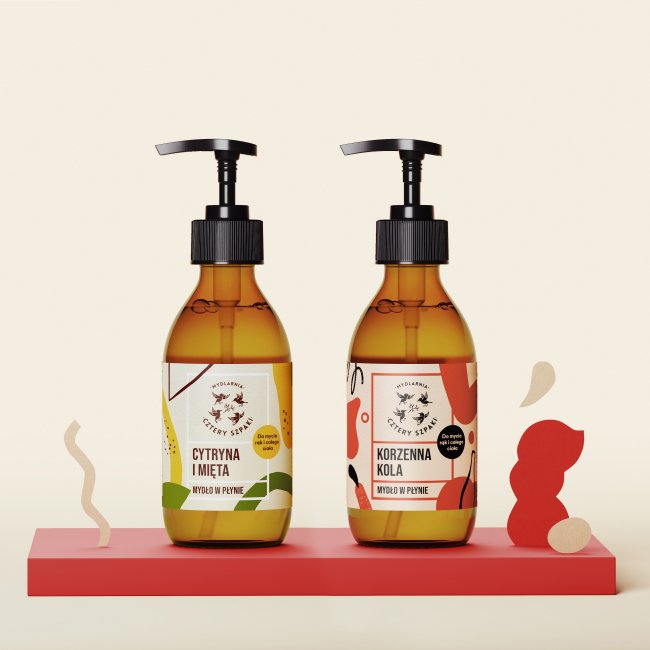 Dwupak mydeł w płynie 4 Szpaki